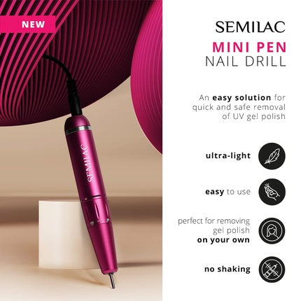 Pila Electrică, Semilac, Mini Pen, roz
