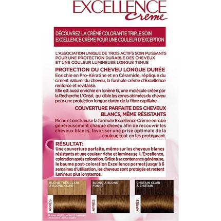 Vopsea păr, L'Oréal Paris Excellence Crème, Chestnut 5.30, Light Golden Brown