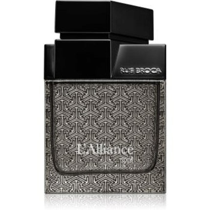 Rue Broca L'Alliance Spirit, Eau de Parfum Spray, 100 ml, design geometric negru și gri