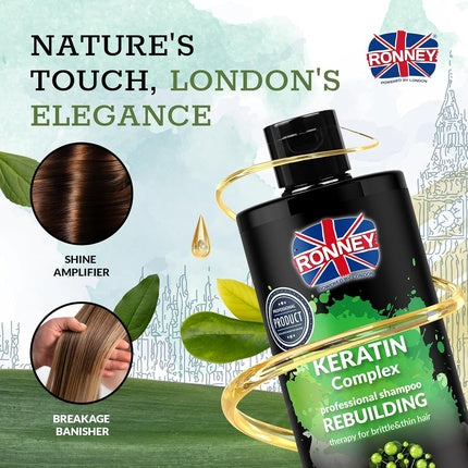 Șampon, Ronney, Keratin Complex, 300ml, negru