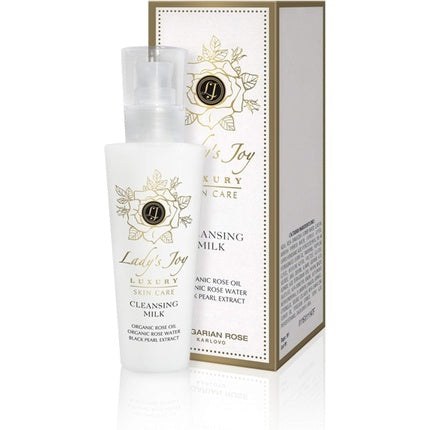 Lapte Demachiant Lady's Joy cu Ulei Organic de Trandafir și Extract de Perle Negre, 160ml