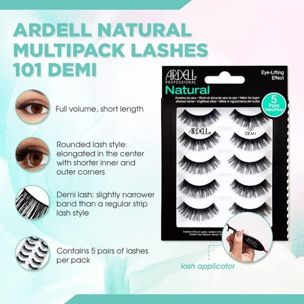 Gene False Ardell Natural 101 Negru Pachet 5