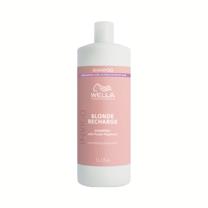 Șampon Wella Professionals Invigo New Color Recharge Blonde, 1L, cu pigmenți violați