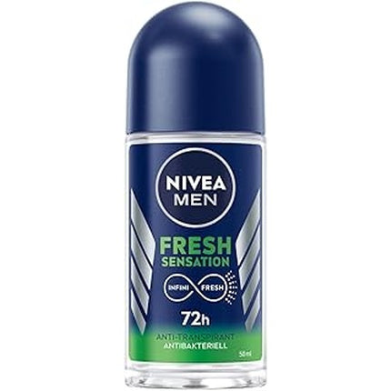 Nivea Men Fresh Sensation Antiperspirant Antibacterial 72h Rollon, 50 ml