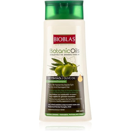 Șampon Bioblas Botanic Oils cu Ulei de Măsline, 360 ml pentru păr uscat și deteriorat