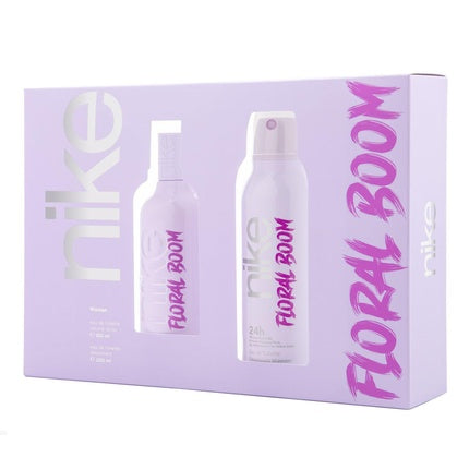Set Cadou Nike Woman Floral Boom, Eau de Toilette 200ml + Deodorant Spray
