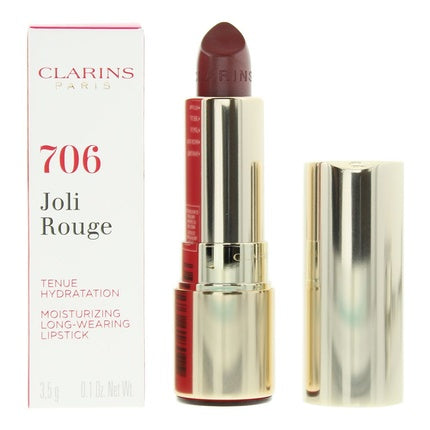 Baton de buze, Clarins, Joli Rouge, 706 Fig, 3.5 g