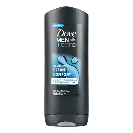 Gel de Duș Dove Men+Care Clean Comfort, 400 ml, Negru
