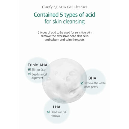 Gel de curățare, Petitfee, Clarifying AHA, alb