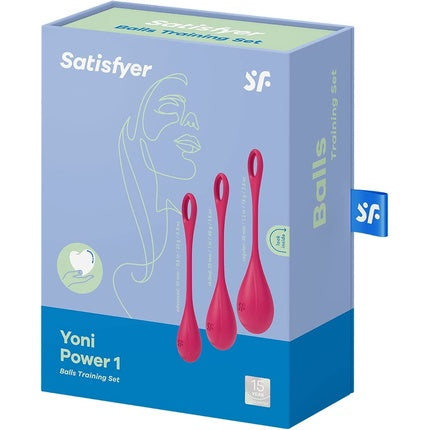 Bile Kegel Satisfyer Yoni Power 1, silicon, roșu