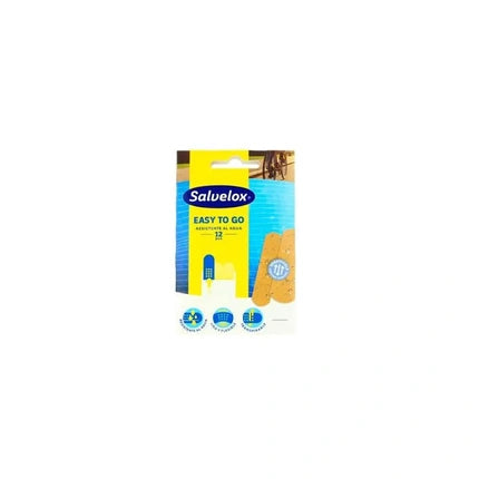 Salvelox Easy To Go, bandaje adezive rezistente la apă, culoare bej, 12 buc