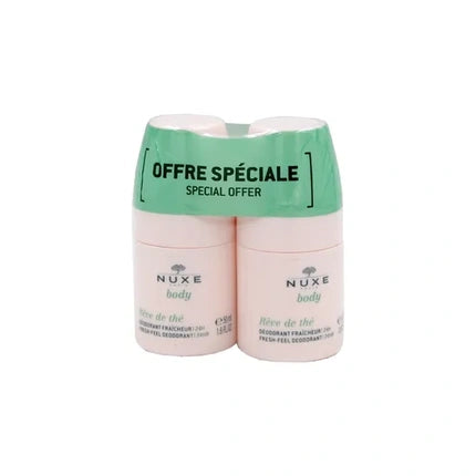Nuxe Body Rêve de Thé, Deodorant Roll-on, Set 2x50 ml, roz