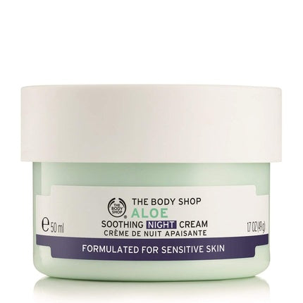 Cremă de noapte, The Body Shop, Aloe, 50ml alb
