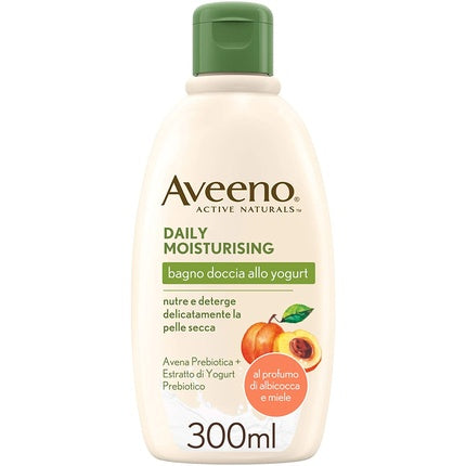 Gel de duș, Aveeno, yogurt miere caise 300ml