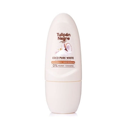 Rollon Deodorant Tulipán Negro Coco Pure White, alb, 50ml