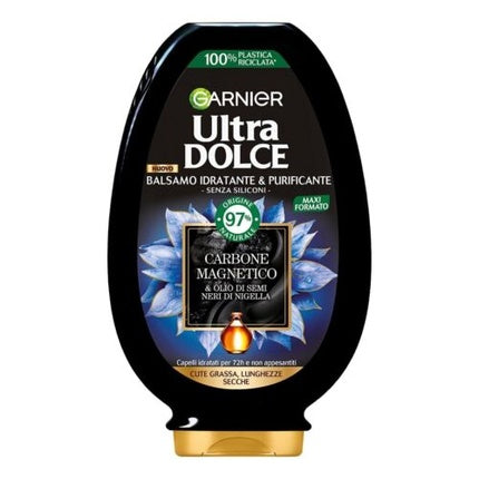 Șampon Garnier Ultra Dolce Carbone, Condiționer fără siliconi, 250ml, Pachet de 3