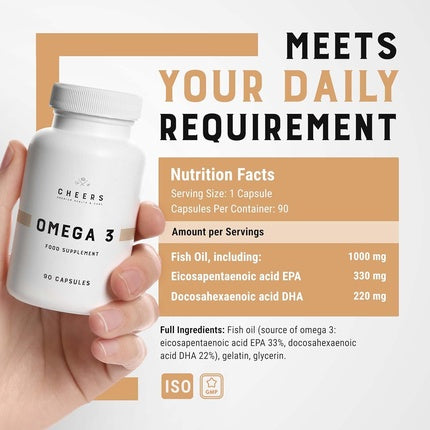 Supliment Omega 3 Cheers 90 capsule alb
