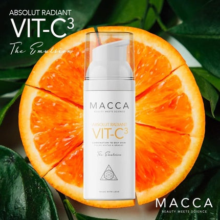 Cremă hidratantă cu Vitamina C, Macca Beauty Meets Science, SPF15, 50ml