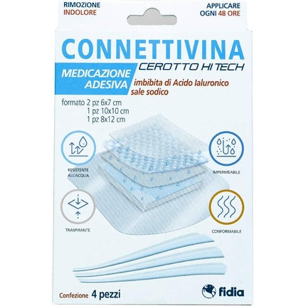 Plasturi Connettivina Cerotto Hi Tech, 4 buc, transparenti