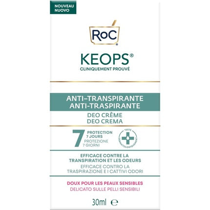 RoC Keops Deodorant Cremă Anti-transpirant, 30 ml