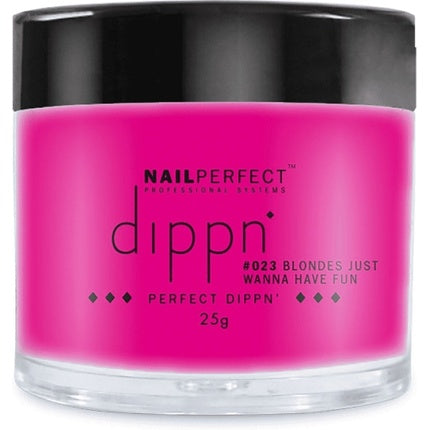 Lac unghii lichid Nail Perfect Dippn #023 Blondes Just Wanna Have Fun, Roz vibrant, 25g