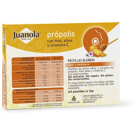 Juanola Propolis Honey Altea Vitamin C, 24 buc