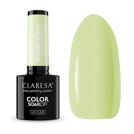 Esmeaua pentru unghii Claresa Pastel Glam 7, verde pastel