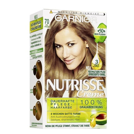 Crom pentru păr, Garnier Nutrisse Creme, 070 Toffee Blond Mediu