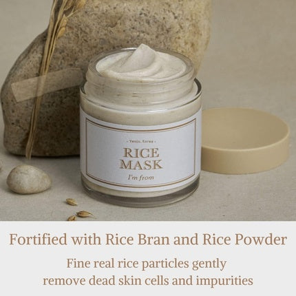 Masca exfoliantă, I'M From, Rice, 110g, alb
