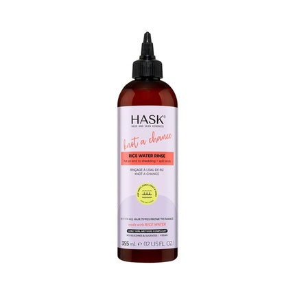 Condiționator Hask Knot A Chance cu Apă de Orez pentru Păr Valat și Ondulat, 390 ml