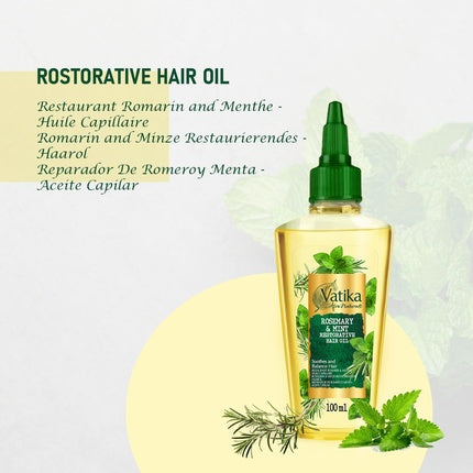 Ulei păr, Vatika, Rosemary & Mint, 100ml