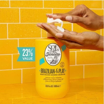 Gel de duș Sol De Janeiro Brazilian 4 Play, Cremă hidratantă cu miros de cocos, 1000 ml