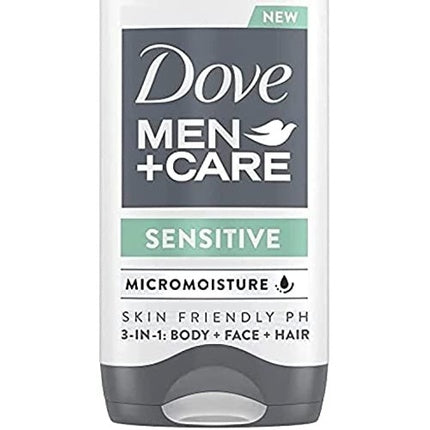 Gel de duș, Dove, Men+Care Sensitive 3-In-1, 250ml