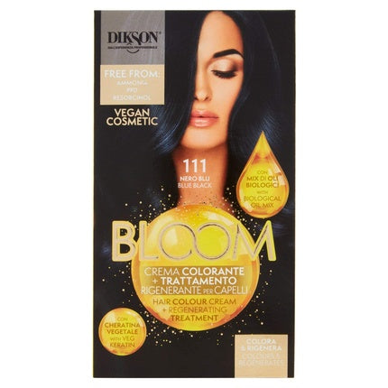 Vopsea de păr Dikson Bloom Color Cream 111 Bluish Black, 180g