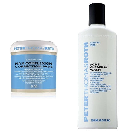 Peter Thomas Roth Max Complexion Correction Pads, Acne Clearing Wash, 46 pads, 250 ml