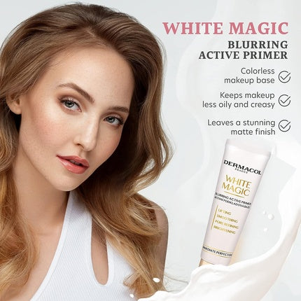 Primer Față Dermacol White Magic, 30g, Alb