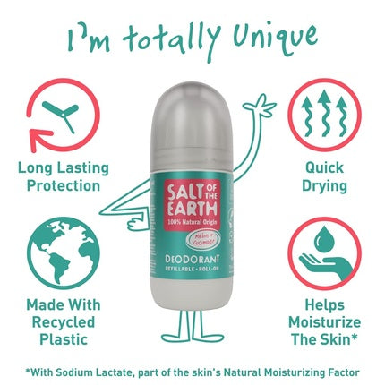 Roll-on deodorant Salt Of The Earth Melon & Cucumber 75 ml