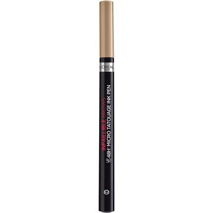 Creion pentru sprancene, L'Oréal Paris, Unbelieva Brow Micro Tatouage 104 Chatain