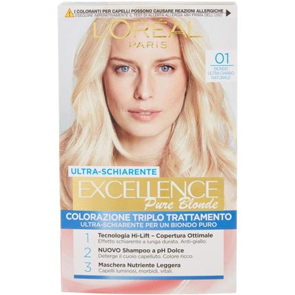Vopsea de par, L'Oréal, Excellence, Ultra-Deschis Blond Natural