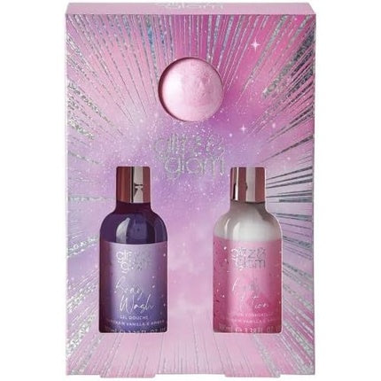 Set Cadou Parfum Style & Grace - Glitz & Glam Mini Treats, Cutie Roz cu Elemente Argintii