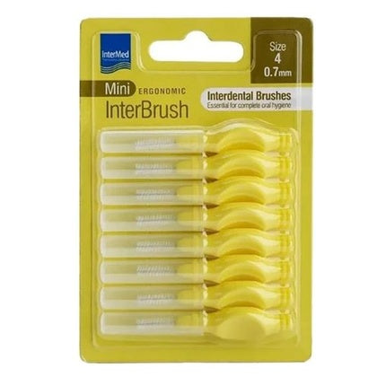 Perii interdentale mini ergonomice Intermed, Size 4 (0.7 mm), 8 bucăți