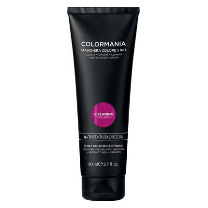 Diego Dalla Palma Colormania Mask Color 5 In 1 Cyclamen, Mască de păr colorantă cu ciclaminie, 100 ml