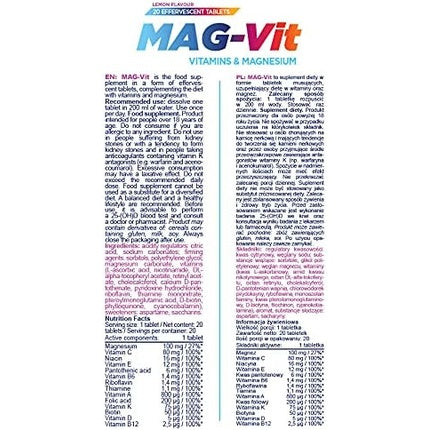 Supliment alimentar Allnutrition Mag-Vit - Vitamine C și Magneziu, 60g
