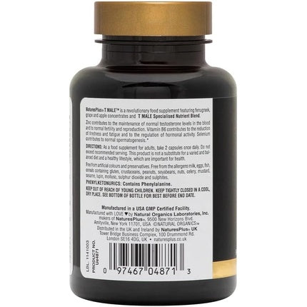 Supliment Zinc, NaturesPlus, 60 capsule, negru