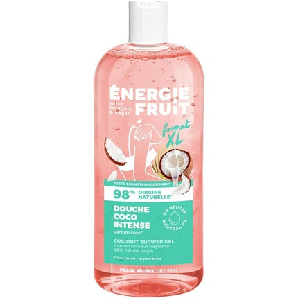 Gel de duș Energie Fruit cu Cocos și unt de shea organic, 500ml