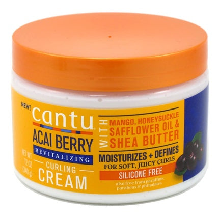 Cantú Acai Berry Revitalizing Curling Cream, 398g, capac portocaliu