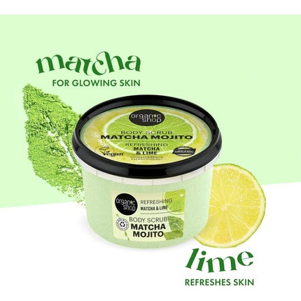 Exfoliant Organic Shop Matcha Mojito, verde, 250ml