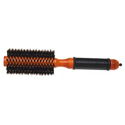 Perie rotundă Sibel Classic, diametru 22mm/55mm, lemn portocaliu și negru