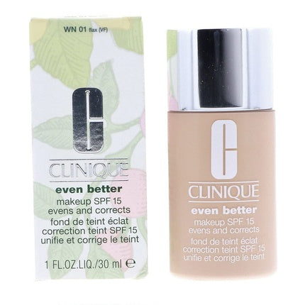 Fond de Ten Clinique Even Better Makeup SPF 15 WN 01 Flax 30 ml, Culoare Bej