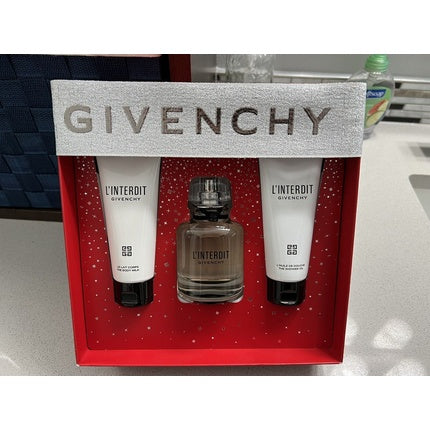 Set Parfum Givenchy L'Interdit, 80 ml, cutie roșie cu sclipici, cadou
